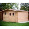Abri En Madriers Douglas 28mm DOMMAR 23,14m² + Couverture Onduline - HABRITA