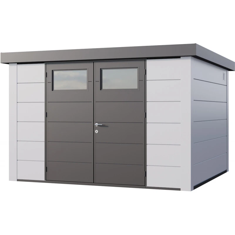 Abri En Acier Galvanisé Blanc 9,8m² Avec Double Porte Eleganto 3330 Telluria 1 Abri En Acier Galvanisé Blanc 9,8m² Avec Double Porte Eleganto 3330 Telluria