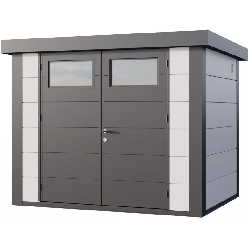 Abri En Acier Galvanisé Gris Blanc 5,6m² Avec Double Porte Eleganto 2721 Telluria 1 Abri En Acier Galvanisé Gris Blanc 5,6m² Avec Double Porte Eleganto 2721 Telluria