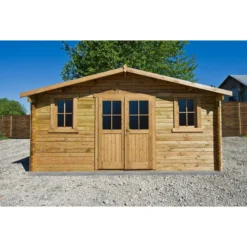 Abri En Bois Massif 19,8m² PLUS 28mm Traité Teinté Marron Gardy Shelter 8 Abri En Bois Massif 19,8m² PLUS 28mm Traité Teinté Marron Gardy Shelter -Jardin Fournitures Soldes abri en bois massif 198m plus 28mm traite teinte marron gardy shelter 2