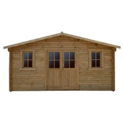Abri En Bois Massif 19,8m² PLUS 28mm Traité Teinté Marron Gardy Shelter 10 Abri En Bois Massif 19,8m² PLUS 28mm Traité Teinté Marron Gardy Shelter -Jardin Fournitures Soldes abri en bois massif 198m plus 28mm traite teinte marron gardy shelter 4