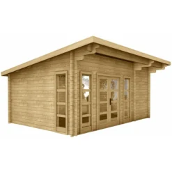 Abri En Bois Massif 22m² MODERNE - Madriers 40mm Gardy Shelter