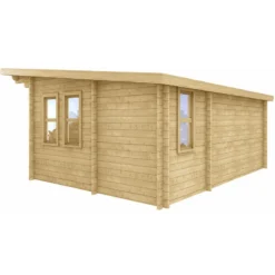 Abri En Bois Massif 22m² MODERNE - Madriers 40mm Gardy Shelter -Jardin Fournitures Soldes abri en bois massif 22m moderne madriers 40mm gardy shelter 3