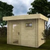 Abri En Bois Massif 7,5m² MODERNE - Madriers 28mm Gardy Shelter