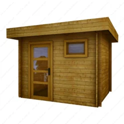 Abri En Bois Massif 7,5m² MODERNE Teinté Marron - Madriers 40mm Gardy Shelter -Jardin Fournitures Soldes abri en bois massif 75m moderne teinte marron madriers 40mm gardy shelter 3