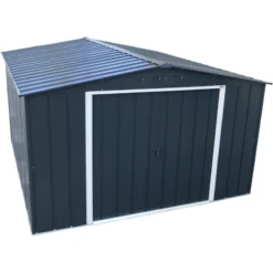 Abri En Métal Parois Hautes Anthracite Colussus 11,69m² DURAMAX + Kit Ancrage -Jardin Fournitures Soldes abri en metal parois hautes anthracite colussus 1169m duramax kit ancrage 4