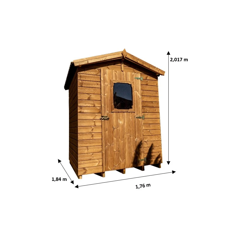 Abri Therma 3,24m² En Bois Thermo Traité Avec Plancher - HABRITA 2 Abri Therma 3,24m² En Bois Thermo Traité Avec Plancher - HABRITA – Image 2