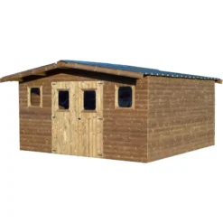Abri Thermabri 19,69m² En Bois Thermo Traité Toiture En Acier HABRITA 11 Abri Thermabri 19,69m² En Bois Thermo Traité Toiture En Acier HABRITA -Jardin Fournitures Soldes abri thermabri 1969m en bois thermo traite toiture en acier habrita 5