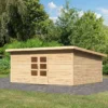 Abri Toit Plat 18,08m² Bois Massif 40mm Northeim 6 – Karibu