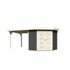 Abri Toit Plat 4,62m² Goldendorf 3 + Auvent En Bois Vitrifié Gris 19mm - Karibu 11 Abri Toit Plat 4,62m² Goldendorf 3 + Auvent En Bois Vitrifié Gris 19mm - Karibu -Jardin Fournitures Soldes abri toit plat 462m goldendorf 3 auvent en bois vitrifie gris 19mm karibu 5