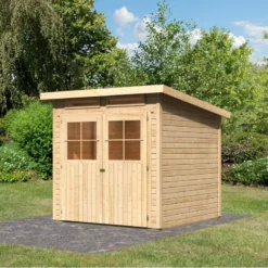 Abri Toit Plat En Bois Massif 19mm 4.62m² Glücksburg 3 - Karibu 8 Abri Toit Plat En Bois Massif 19mm 4.62m² Glücksburg 3 - Karibu -Jardin Fournitures Soldes abri toit plat en bois massif 19mm 462m glucksburg 3 karibu 2