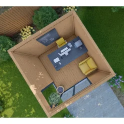 Bureau De Jardin En Bois Massif 8,88m² - Madriers 40mm Traités Teintés Marron Gardy Shelter -Jardin Fournitures Soldes bureau de jardin en bois massif 888m madriers 40mm traites teintes marron gardy shelter 5