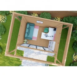 Bureau De Jardin En Bois Massif Avec Terrasse 16,5m² - Madriers 40mm Traités Et Teintés Marron Gardy Shelter 10 Bureau De Jardin En Bois Massif Avec Terrasse 16,5m² - Madriers 40mm Traités Et Teintés Marron Gardy Shelter -Jardin Fournitures Soldes bureau de jardin en bois massif avec terrasse 165m madriers 40mm traites et teintes marron gardy shelter 4