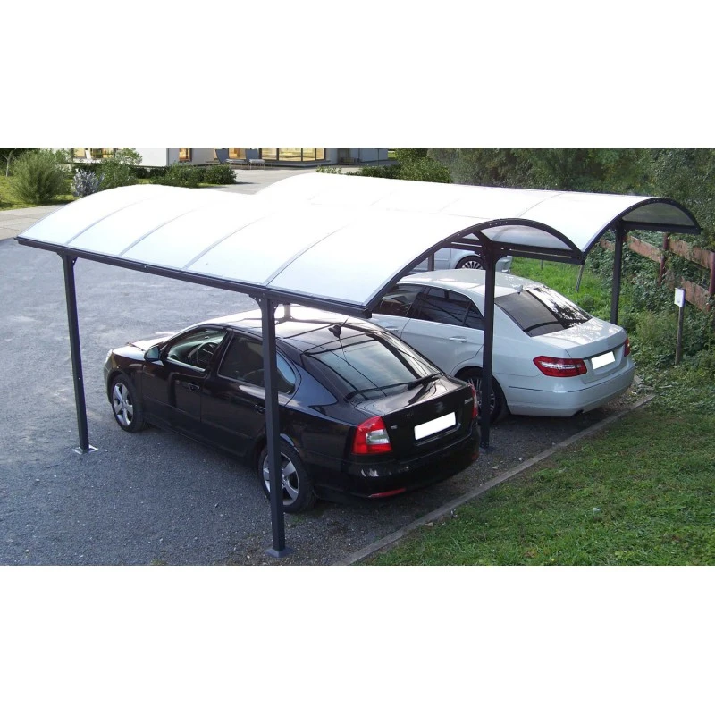 Carport 2 Voitures En Aluminium Et Polycarbonate 6mm ANTI-UV - Habrita 2 Carport 2 Voitures En Aluminium Et Polycarbonate 6mm ANTI-UV - Habrita – Image 2