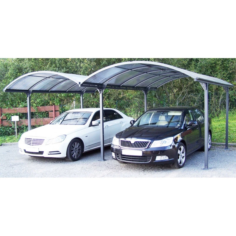 Carport 2 Voitures En Aluminium Et Polycarbonate 6mm ANTI-UV - Habrita 1 Carport 2 Voitures En Aluminium Et Polycarbonate 6mm ANTI-UV - Habrita