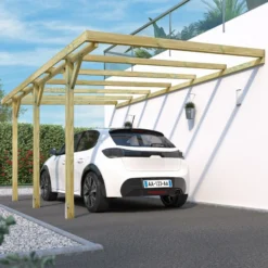 Carport Adossé 1 Voiture HENRI En Pin Traité Autoclave 15,77m² - Forest Style