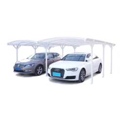 Jardin Fournitures Soldes -Jardin Fournitures Soldes carport double en aluminium laque blanc et polycarbonate 6mm x metal 1
