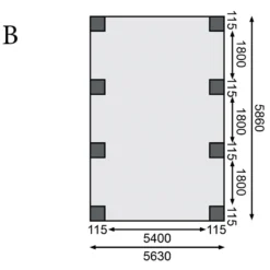 Carport Double En Bois Autoclave 40,2m² Et Toit En PVC Gris – KARIBU -Jardin Fournitures Soldes carport double en bois autoclave 402m et toit en pvc gris karibu 3
