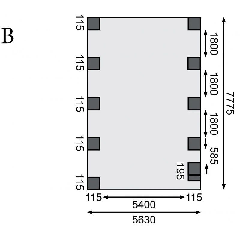 Carport Double En Bois Autoclave 50,9m² Avec Poteau En Arc Et Toit En PVC Gris – KARIBU 4 Carport Double En Bois Autoclave 50,9m² Avec Poteau En Arc Et Toit En PVC Gris – KARIBU – Image 4