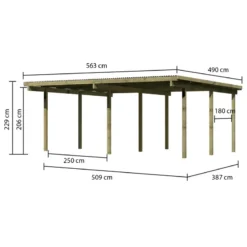 Carport Double En Pin Autoclave Avec Toit PVC 27,58m² - Karibu 8 Carport Double En Pin Autoclave Avec Toit PVC 27,58m² - Karibu -Jardin Fournitures Soldes carport double en pin autoclave avec toit pvc 2758m karibu 2