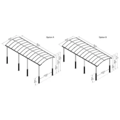 Carport En Alu Gris Et Polycarbonate 1 Voiture 31m² Arcadia Alpine 8500 - Canopia 8 Carport En Alu Gris Et Polycarbonate 1 Voiture 31m² Arcadia Alpine 8500 - Canopia -Jardin Fournitures Soldes carport en alu gris et polycarbonate 1 voiture 31m arcadia alpine 8500 canopia 2