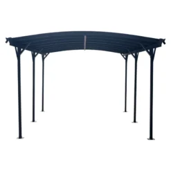 Carport En Aluminium Anthracite 3x5,05m Et Polycarbonate 6mm X-METAL -Jardin Fournitures Soldes carport en aluminium anthracite 3x505m et polycarbonate 6mm x metal 3