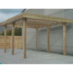 Carport Modulable Camping Car 6x5x4m En Bois Traité Autoclave - SOLID