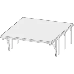 Carport Pin Autoclave 40,2m² Classic Double 2 + Toit PVC + 2 Arcs Karibu -Jardin Fournitures Soldes carport pin autoclave 402m classic double 2 toit pvc 2 arcs karibu 2