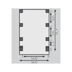 Carport Pin Autoclave 40,2m² Classic Double 2 + Toit PVC + 2 Arcs Karibu -Jardin Fournitures Soldes carport pin autoclave 402m classic double 2 toit pvc 2 arcs karibu 3
