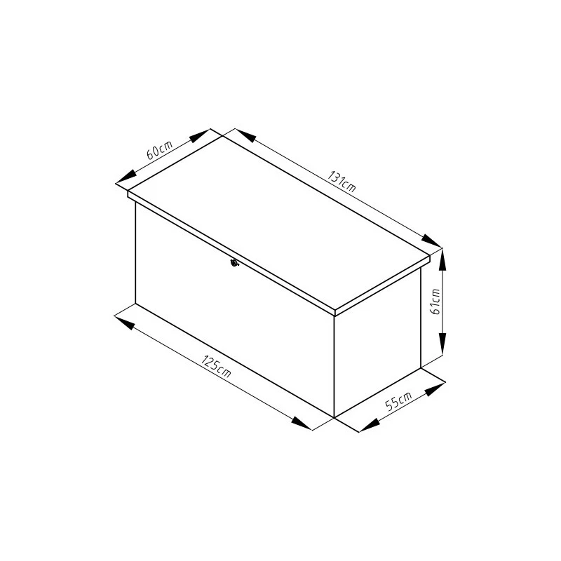 Coffre De Rangement En Métal Anthracite 400L Avec Plancher X-METAL 2 Coffre De Rangement En Métal Anthracite 400L Avec Plancher X-METAL – Image 2