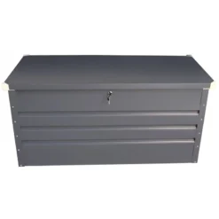 Coffre De Rangement En Métal Anthracite 400L Avec Plancher X-METAL 9 Coffre De Rangement En Métal Anthracite 400L Avec Plancher X-METAL -Jardin Fournitures Soldes coffre de rangement en metal anthracite 430l avec plancher x metal 3