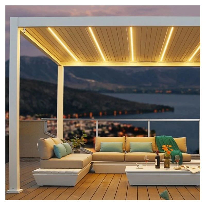 Kit éclairage 2 Lames Blanches LEDS 3m + Télécommande Pour Pergola Ombrea 1 Kit éclairage 2 Lames Blanches LEDS 3m + Télécommande Pour Pergola Ombrea
