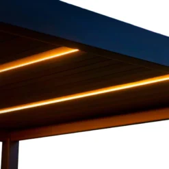 Kit éclairage 3 Lames Anthracite LEDS 3m + Télécommande Pour Pergola Ombrea -Jardin Fournitures Soldes kit eclairage 3 lames anthracite leds 3m telecommande pour pergola ombrea 2