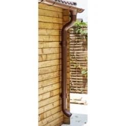 Kit Gouttières Marron - Pack Prêt à La Pose Pour Abri Gardy Shelter 20m² -Jardin Fournitures Soldes kit gouttieres marron pack pret a la pose pour abri gardy shelter 20m 2