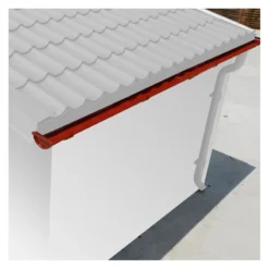 Kit Gouttières Rouge - Pack Prêt à La Pose Pour Abri Grosfillex 4,9m² -Jardin Fournitures Soldes kit gouttieres rouge pack pret a la pose pour abri grosfillex 49m 2