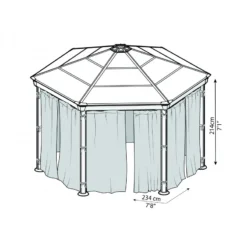 Moustiquaire En Polyester Léger Pour Pergola Roma™ Et Monaco™- Palram - Canopia -Jardin Fournitures Soldes moustiquaire en polyester leger pour pergola roma palram 2