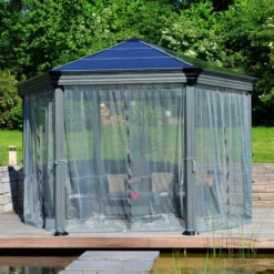 Moustiquaire En Polyester Léger Pour Pergola Roma™ Et Monaco™- Palram - Canopia -Jardin Fournitures Soldes moustiquaire en polyester leger pour pergola roma palram 5