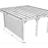 Paroi Frontale Pleine 480x245cm Pour Carport Modulable En Bois Traité Autoclave - SOLID