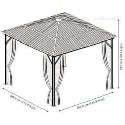 Pergola 3x3m Verona En Alu Anthracite Et Polycarbonate 6mm - SOJAG -Jardin Fournitures Soldes pergola 3x3m verona en alu anthracite et polycarbonate 6mm sojag 4