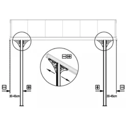Pergola Adossée Ajustable - Toit De Terrasse En Alu 3,75x2,55m X-METAL 10 Pergola Adossée Ajustable - Toit De Terrasse En Alu 3,75x2,55m X-METAL -Jardin Fournitures Soldes pergola adossee ajustable toit de terrasse en alu 255x375m x metal 4