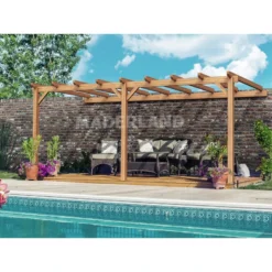 Pergola Adossée En Bois Lamellé-collé 500x300cm Palma – Maderland