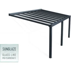 Pergola Adossée Stockholm 350x590cm Aluminium Gris Et Polycarbonate Avec Stores De Toit Rétractables – Palram - Canopia -Jardin Fournitures Soldes pergola adossee stockholm 350x590cm aluminium gris et polycarbonate avec stores de toit retractables palram 5