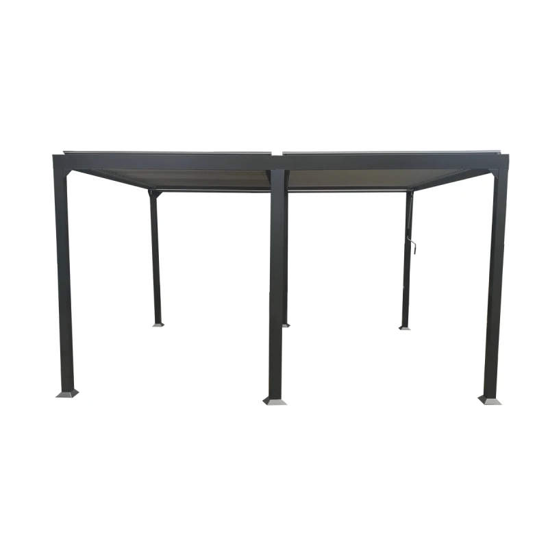 Pergola Bioclimatique Autoportante 300x400cm Lames En Aluminium - Gris - Gaia - Couleurs Du Monde 2 Pergola Bioclimatique Autoportante 300x400cm Lames En Aluminium - Gris - Gaia - Couleurs Du Monde – Image 2