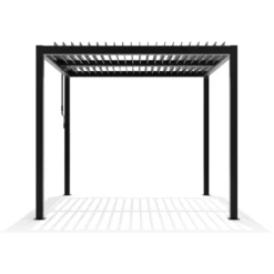 Pergola Bioclimatique Autoportante En Aluminium Anthracite 3x3m - X-METAL -Jardin Fournitures Soldes pergola bioclimatique autoportante en aluminium anthracite 3x3m x metal 5