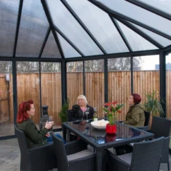 Pergola Fermée En Aluminium Et Polycarbonate 517x595cm Garda™ - Palram - Canopia -Jardin Fournitures Soldes pergola fermee en aluminium et polycarbonate 517x595cm garda palram 5