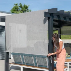 Pergola Yamba 14,6m² En Aluminium Anthracite Avec Store Rétractable - SOJAG -Jardin Fournitures Soldes pergola yamba 146m en aluminium anthracite et store retractable sojag 2