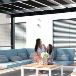 Pergola Yamba 14,6m² En Aluminium Anthracite Avec Store Rétractable - SOJAG -Jardin Fournitures Soldes pergola yamba 146m en aluminium anthracite et store retractable sojag 4