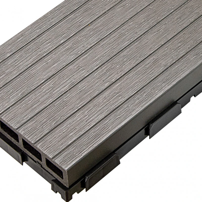Plancher En Bois Composite - Lot De 0,6m² - Lames Clipsables - Gris - Compolife 2 Plancher En Bois Composite - Lot De 0,6m² - Lames Clipsables - Gris - Compolife – Image 2
