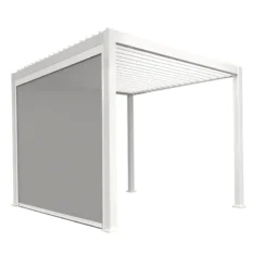 Store Latéral Blanc 400cm Pour Pergola Bioclimatique En Alu Ombrea -Jardin Fournitures Soldes store lateral blanc 400cm pour pergola bioclimatique en alu ombrea 3