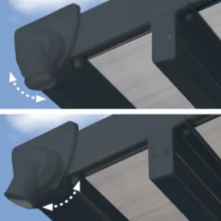 Toit De Terrasse 300x730cm En Aluminium Gris Et Polycarbonate 8mm FERIA - Canopia By Palram -Jardin Fournitures Soldes toit de terrasse 300x730cm en aluminium gris et polycarbonate 8mm feria palram 5